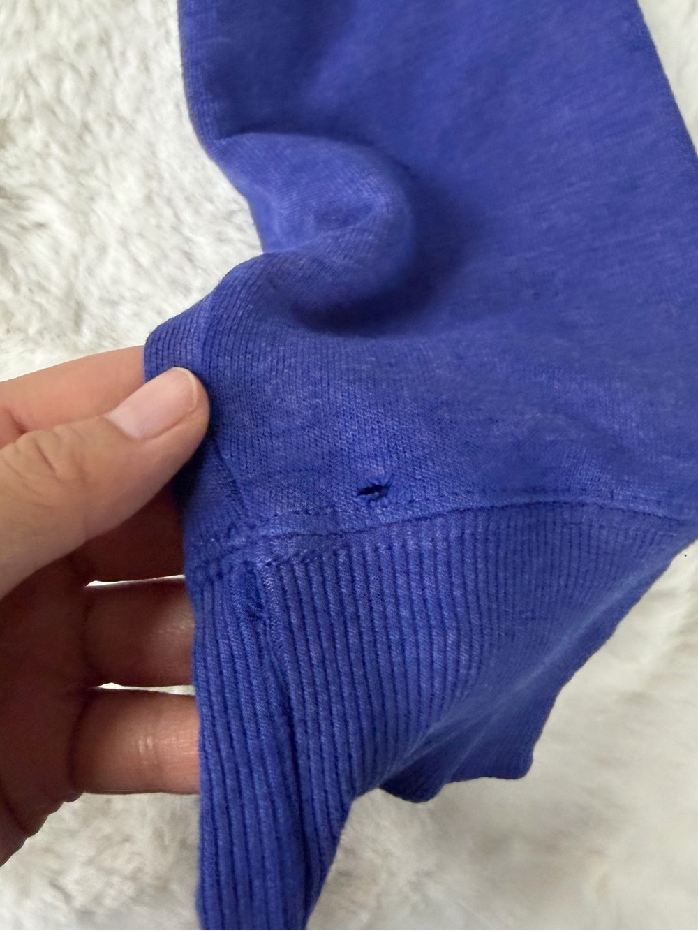 Fox Royal Blue Zip-Up Hoodie with White Drawstrings - Picture 7 of 8